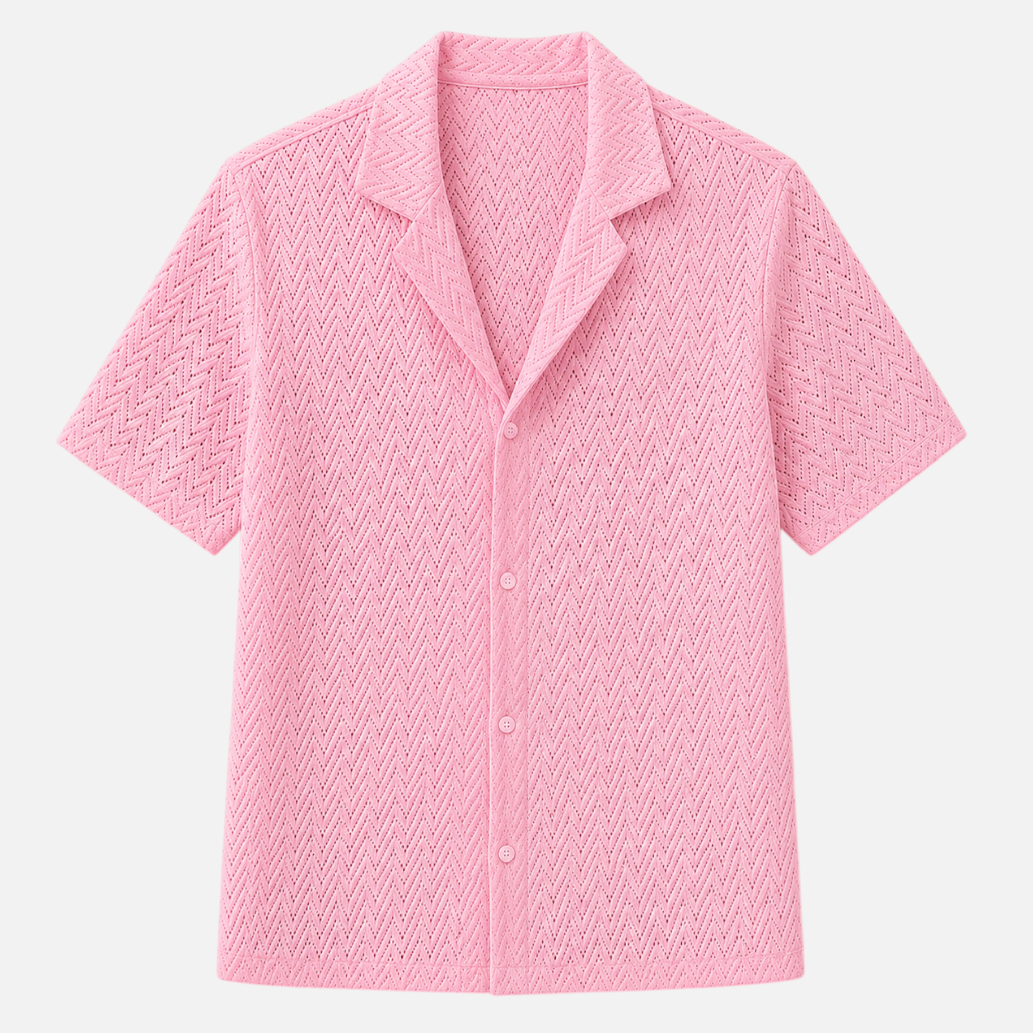 Valeniri | Men's Crochet Polo Shirt – Breathable Button Top