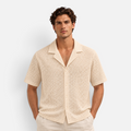 Valeniri | Men's Crochet Polo Shirt – Breathable Button Top