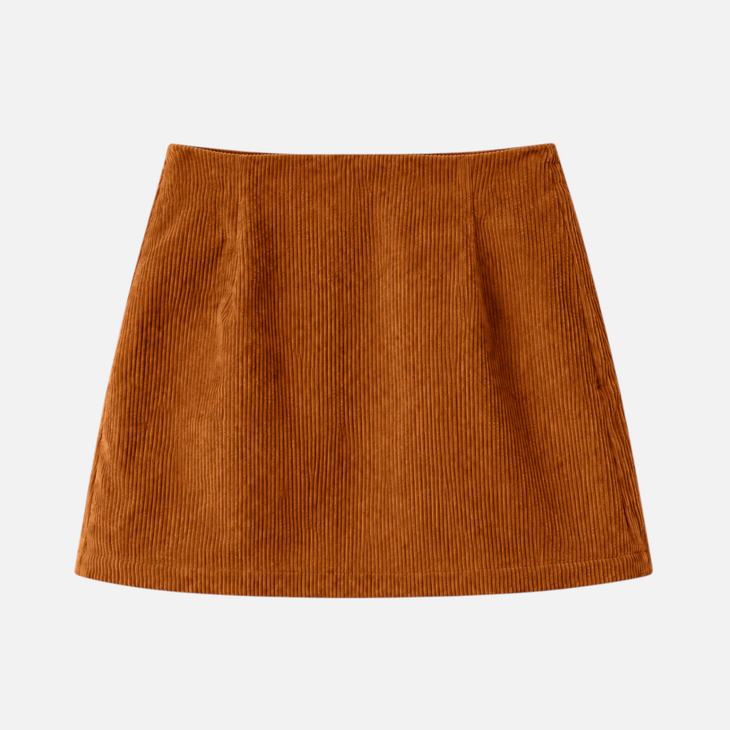 Valeniri | Women's Corduroy A-Line Skirt Classic High Waist Casual