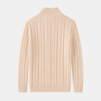 Valeniri | Men's Cable Knit Quarter Zip Sweater Classic Knitwear