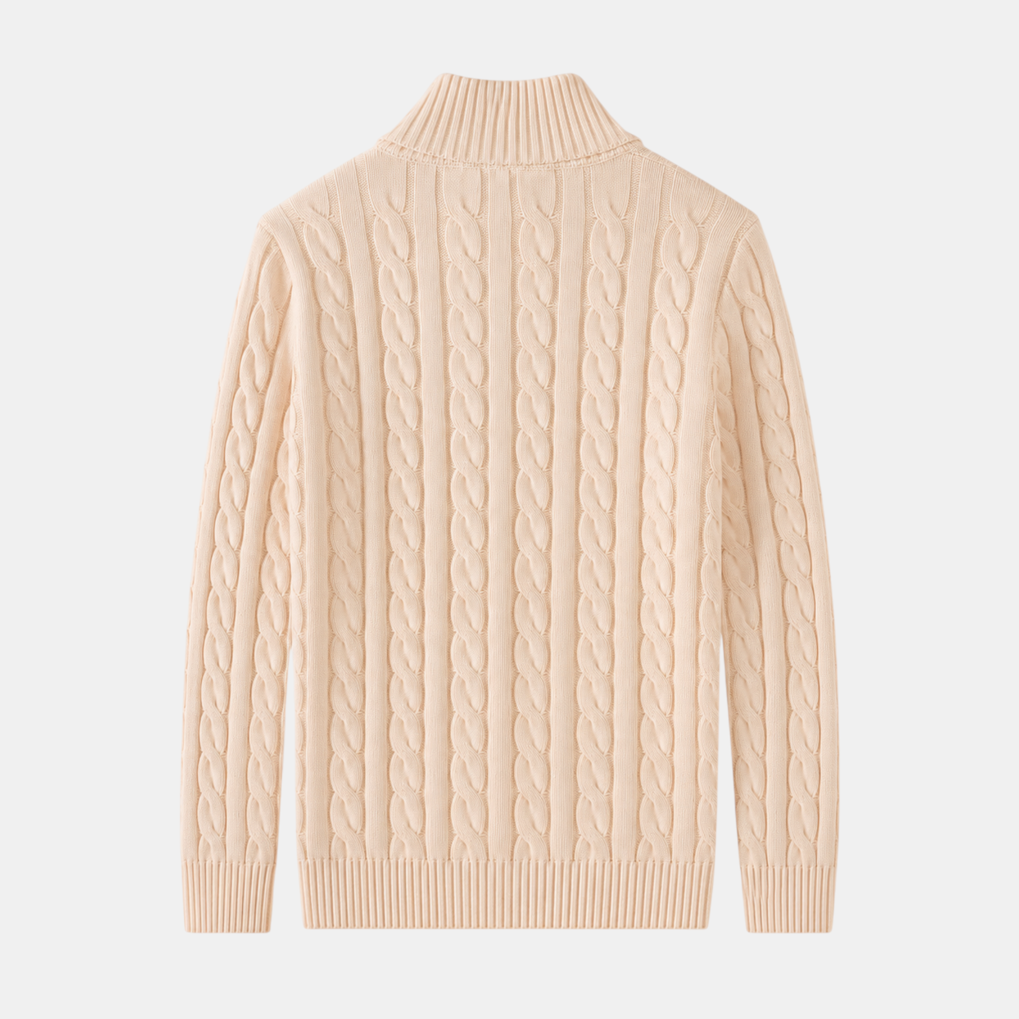 Valeniri | Men's Cable Knit Quarter Zip Sweater Classic Knitwear