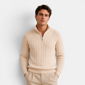 Valeniri | Men's Cable Knit Quarter Zip Sweater Classic Knitwear