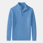 Valeniri | Men's Cable Knit Quarter Zip Sweater Classic Knitwear