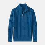 Valeniri | Men's Cable Knit Quarter Zip Sweater Classic Knitwear