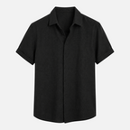 Valeniri | Men's Linen Shirt Short Sleeve Stand Collar for Everyday Wear