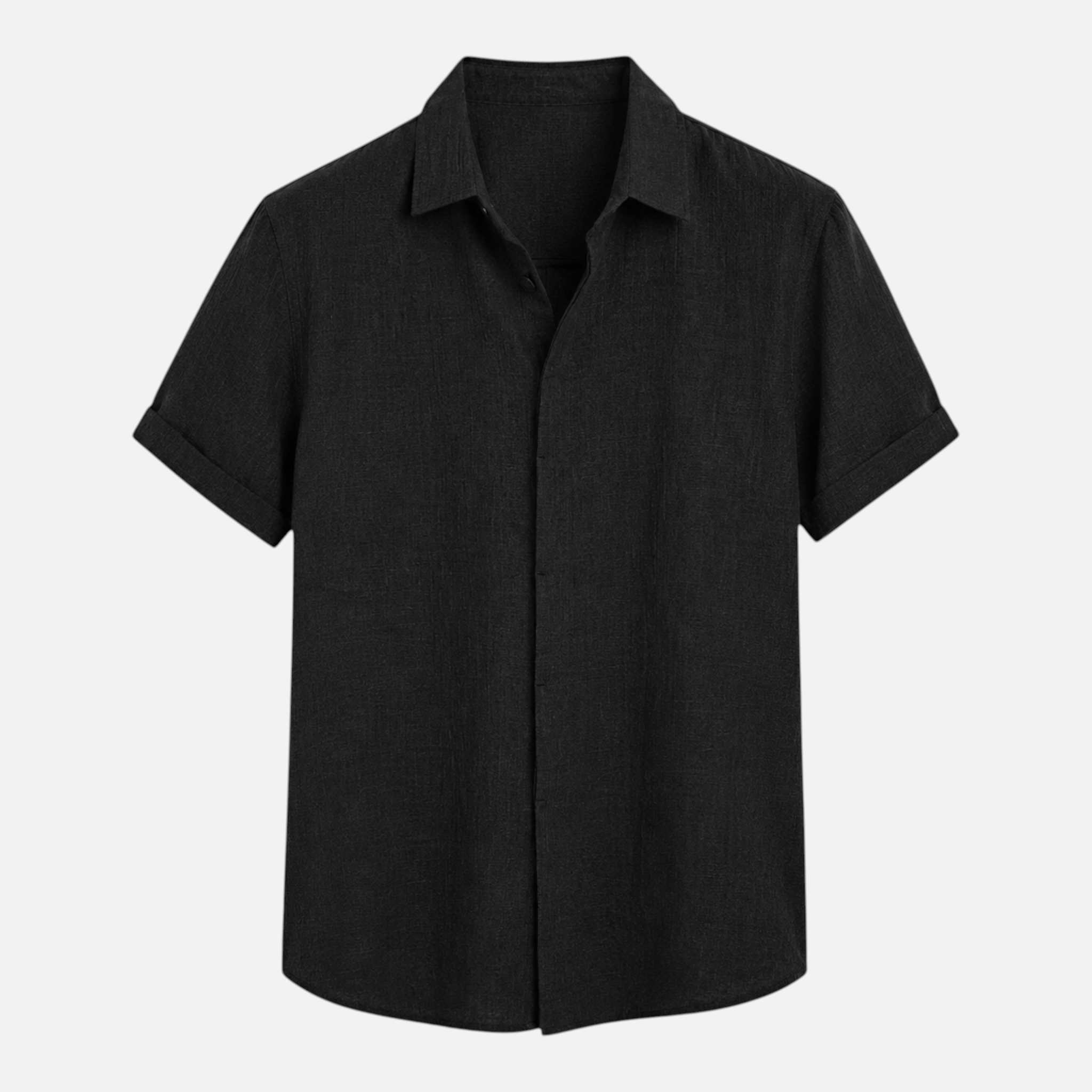 Valeniri | Men's Linen Shirt Short Sleeve Stand Collar for Everyday Wear