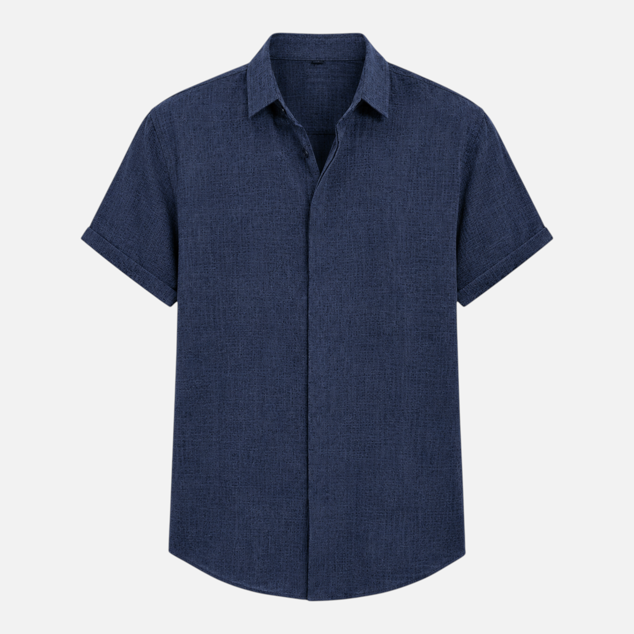 Valeniri | Men's Linen Shirt Short Sleeve Stand Collar for Everyday Wear