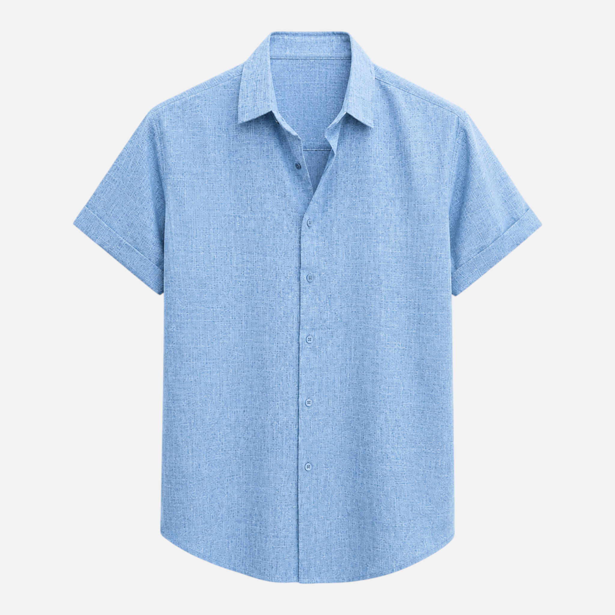 Valeniri | Men's Linen Shirt Short Sleeve Stand Collar for Everyday Wear