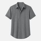 Valeniri | Men's Linen Shirt Short Sleeve Stand Collar for Everyday Wear