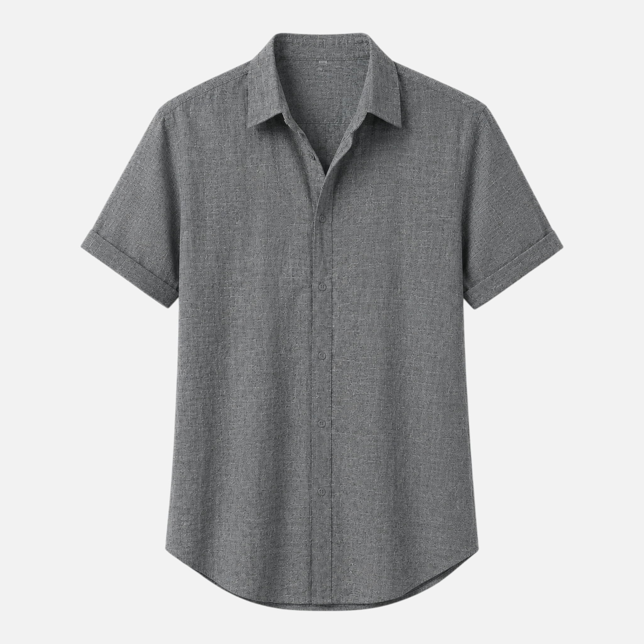 Valeniri | Men's Linen Shirt Short Sleeve Stand Collar for Everyday Wear