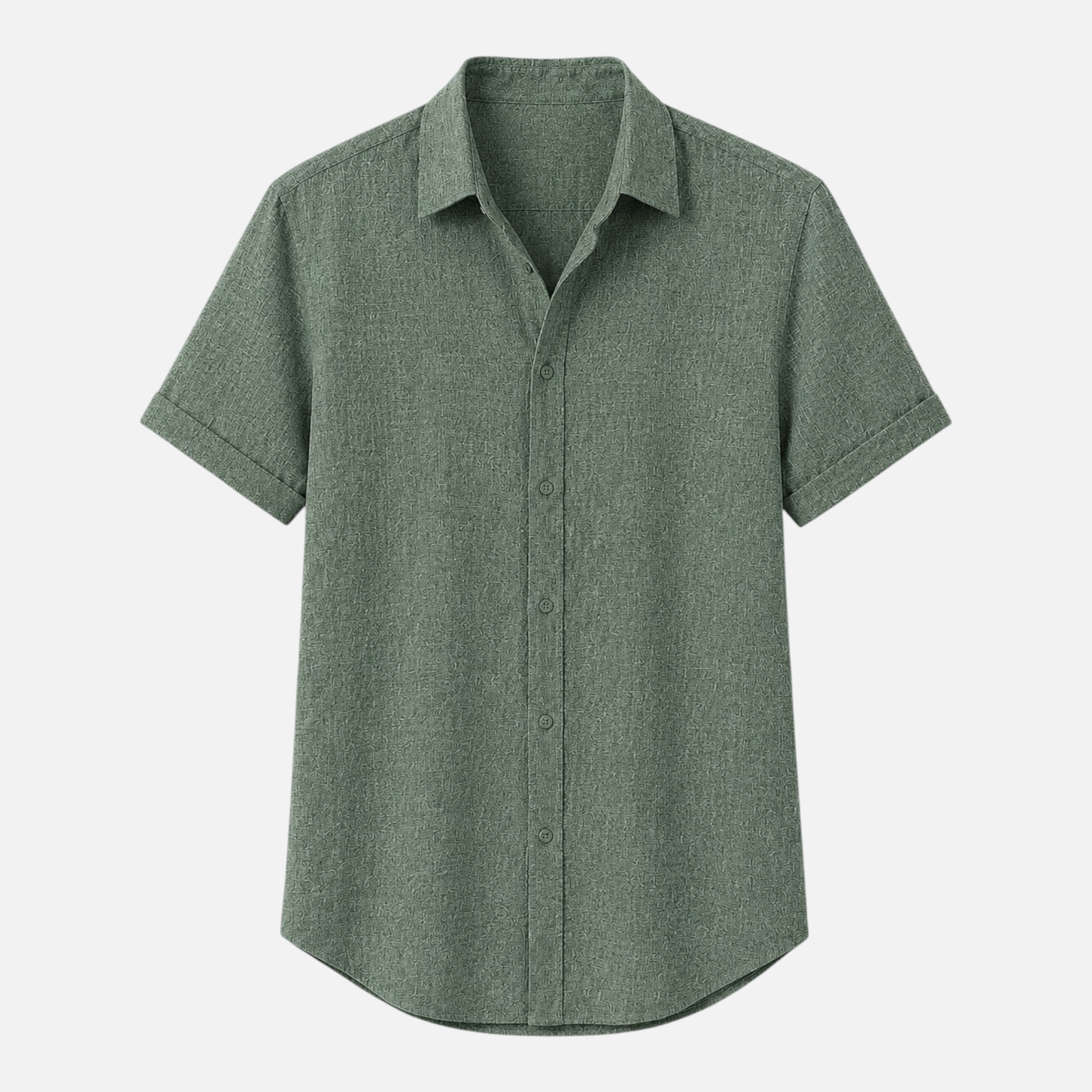 Valeniri | Men's Linen Shirt Short Sleeve Stand Collar for Everyday Wear