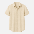 Valeniri | Men's Linen Shirt Short Sleeve Stand Collar for Everyday Wear