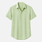 Valeniri | Men's Linen Shirt Short Sleeve Stand Collar for Everyday Wear