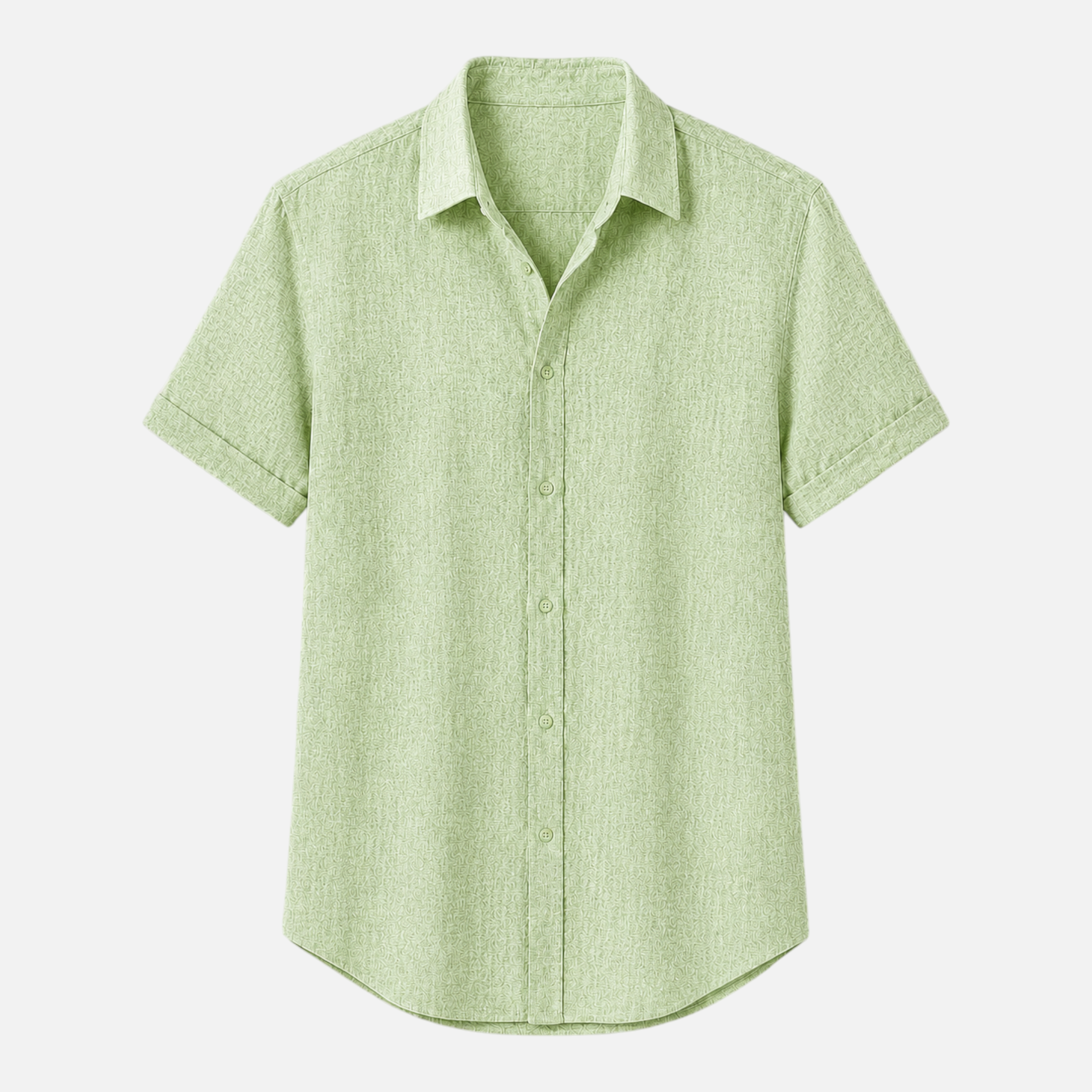 Valeniri | Men's Linen Shirt Short Sleeve Stand Collar for Everyday Wear