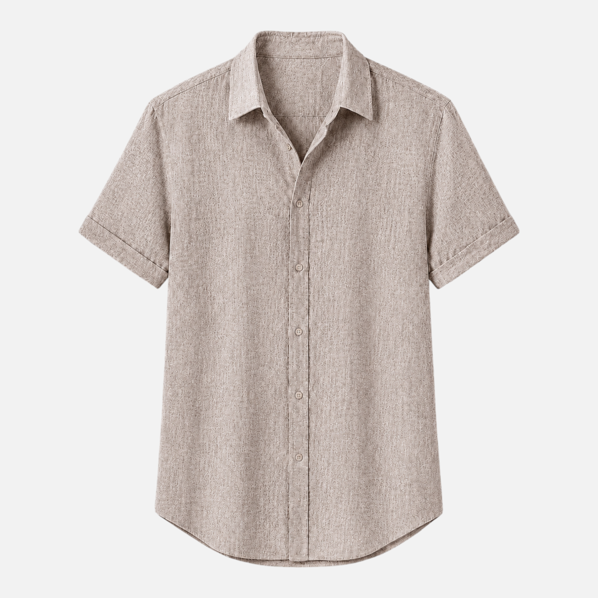 Valeniri | Men's Linen Shirt Short Sleeve Stand Collar for Everyday Wear