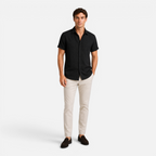 Valeniri | Men's Linen Shirt Short Sleeve Stand Collar for Everyday Wear