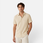 Valeniri | Men's Linen Shirt Short Sleeve Stand Collar for Everyday Wear