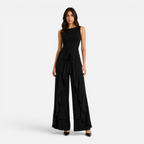 Valeniri | Women's Wide Leg Dress Trousers Lace Up High Waist Pants