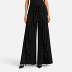 Valeniri | Women's Wide Leg Dress Trousers Lace Up High Waist Pants