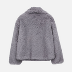 Valeniri | Women's Faux Fur Jacket – Plush Long Sleeve Short Coat