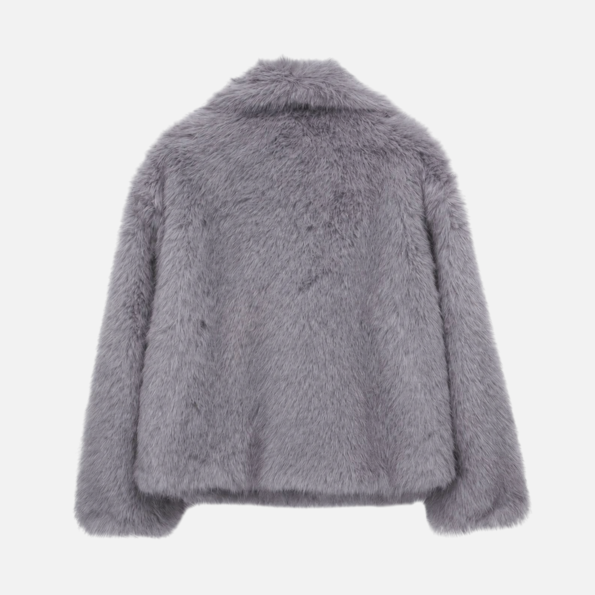 Valeniri | Women's Faux Fur Jacket – Plush Long Sleeve Short Coat