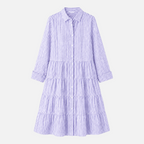 Valeniri | Women's Striped Button-Up Shirt Dress Classic Long Sleeve Dress