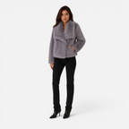 Valeniri | Women's Faux Fur Jacket – Plush Long Sleeve Short Coat