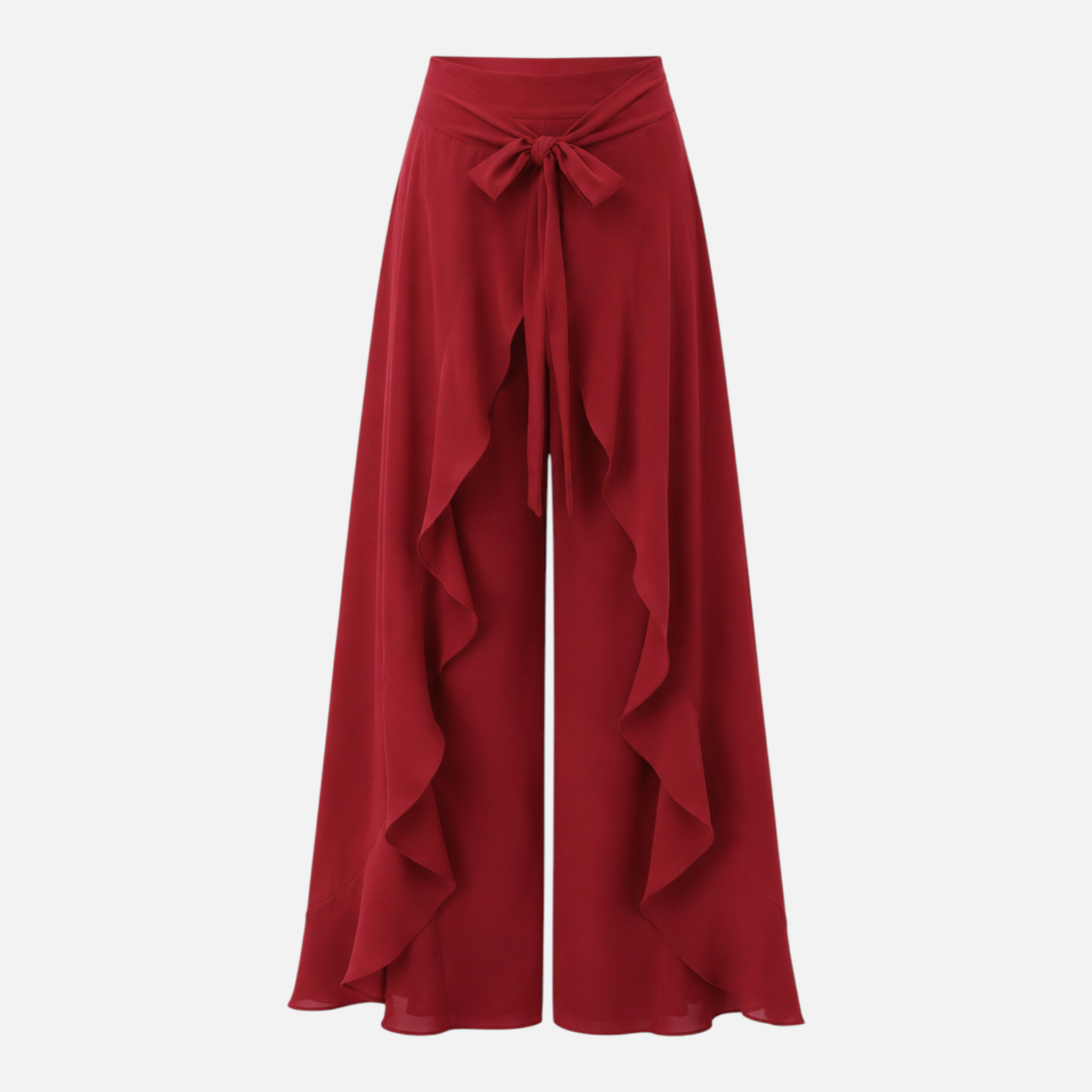 Valeniri | Women's Wide Leg Dress Trousers Lace Up High Waist Pants