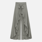 Valeniri | Women's Wide Leg Dress Trousers Lace Up High Waist Pants