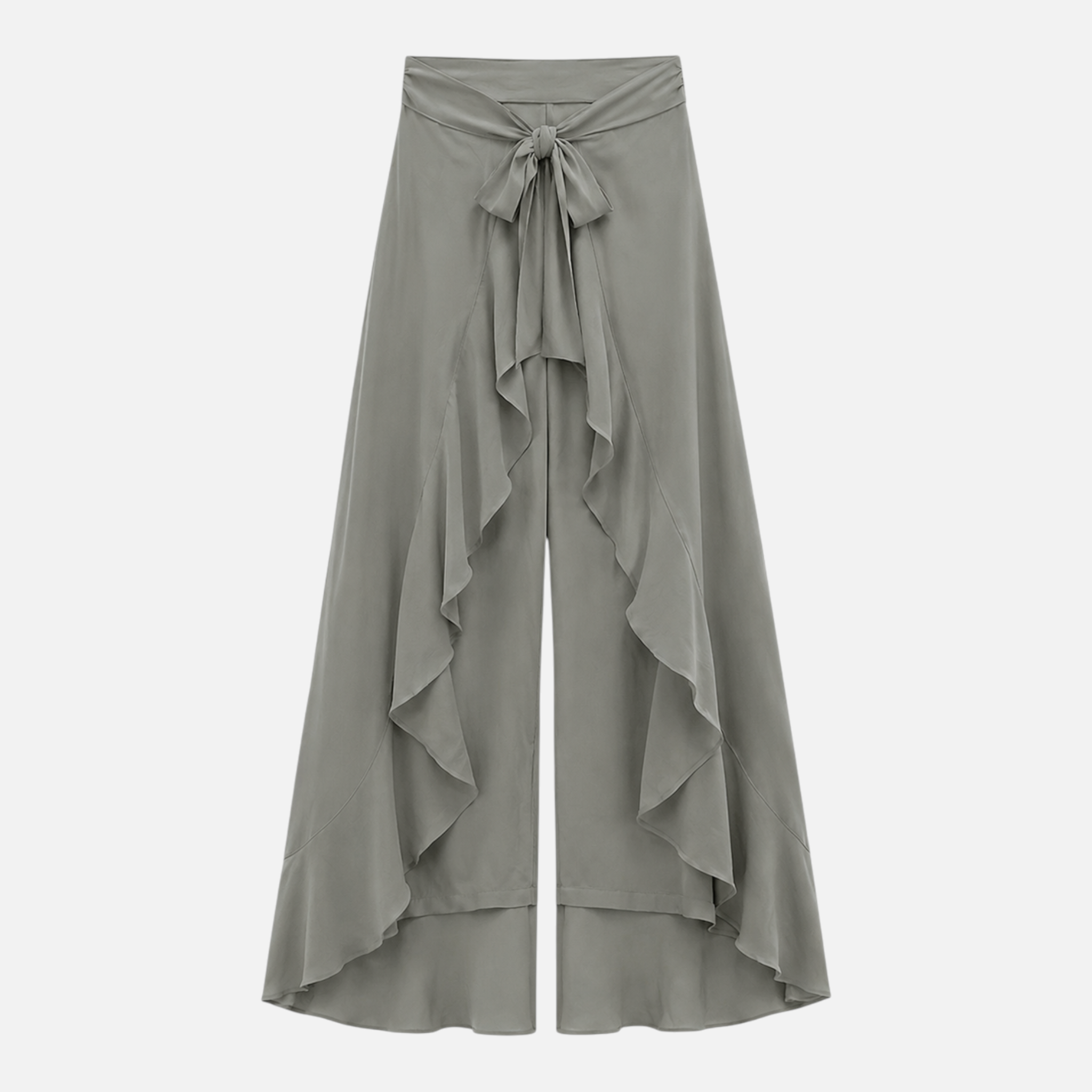 Valeniri | Women's Wide Leg Dress Trousers Lace Up High Waist Pants