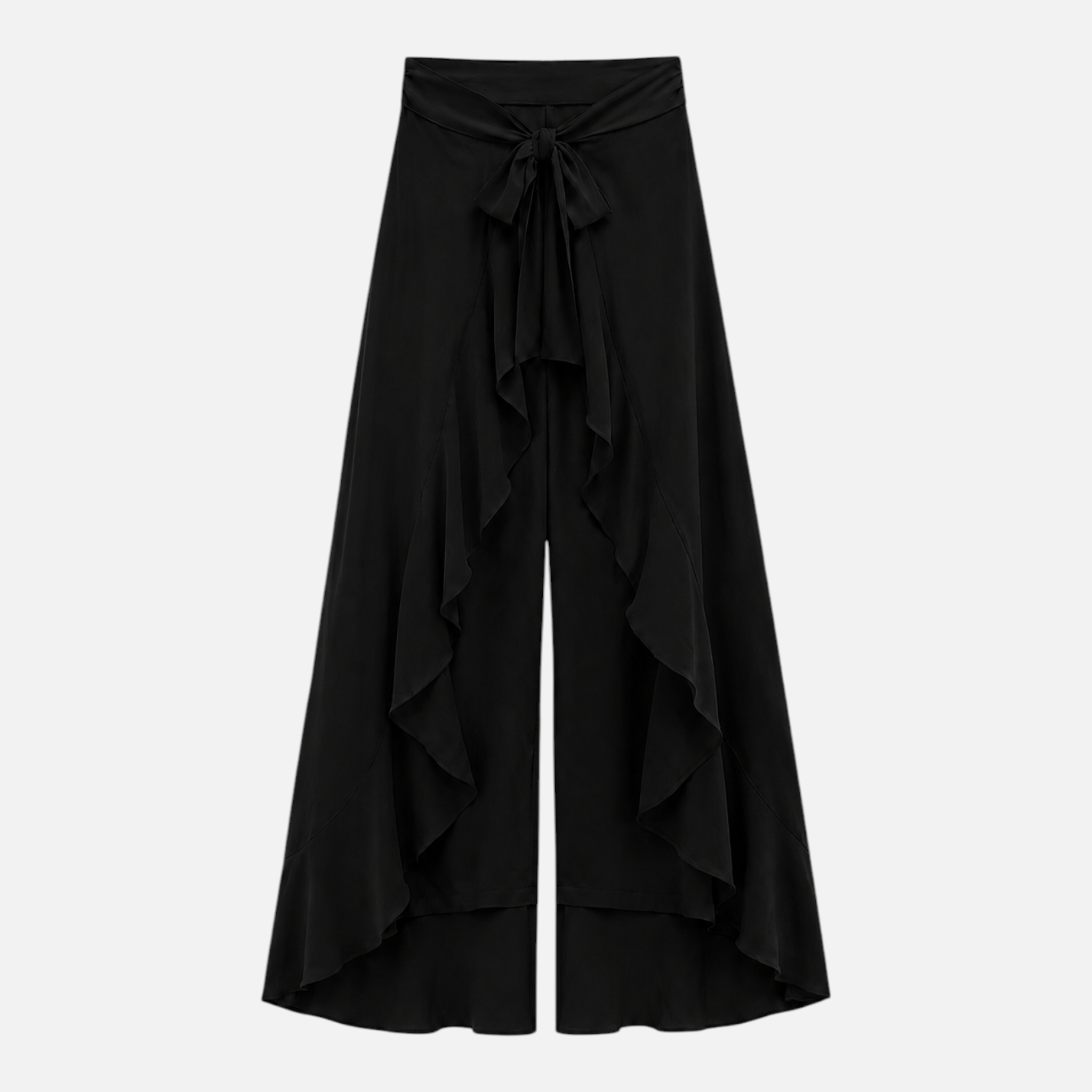 Valeniri | Women's Wide Leg Dress Trousers Lace Up High Waist Pants