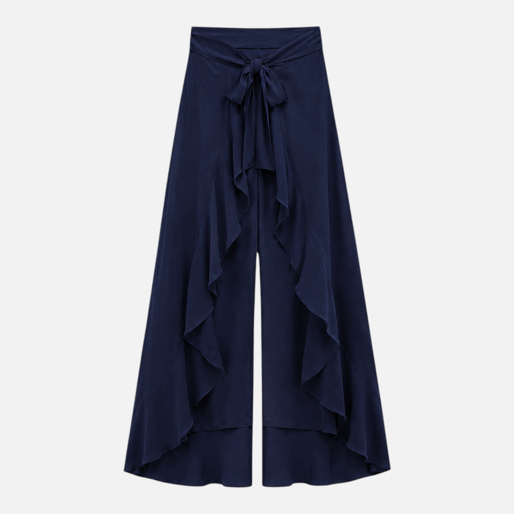 Valeniri | Women's Wide Leg Dress Trousers Lace Up High Waist Pants