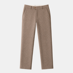 Valeniri | Women's Herringbone Wool Trousers Classic Straight Leg Pants