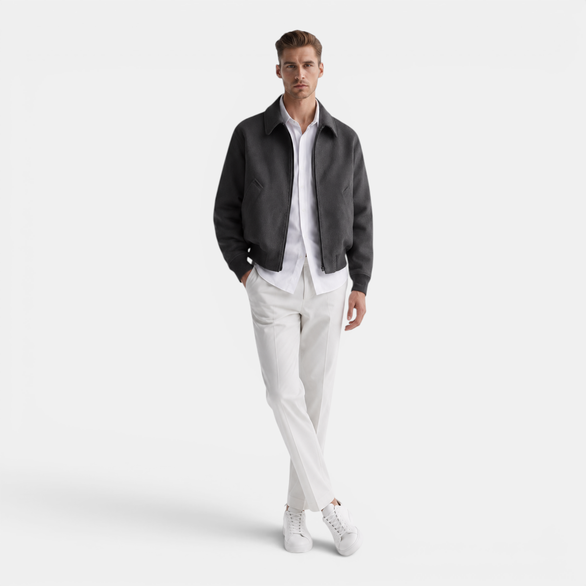Valeniri | Men's Wool Blend Collar Jacket Classic British Style Outerwear