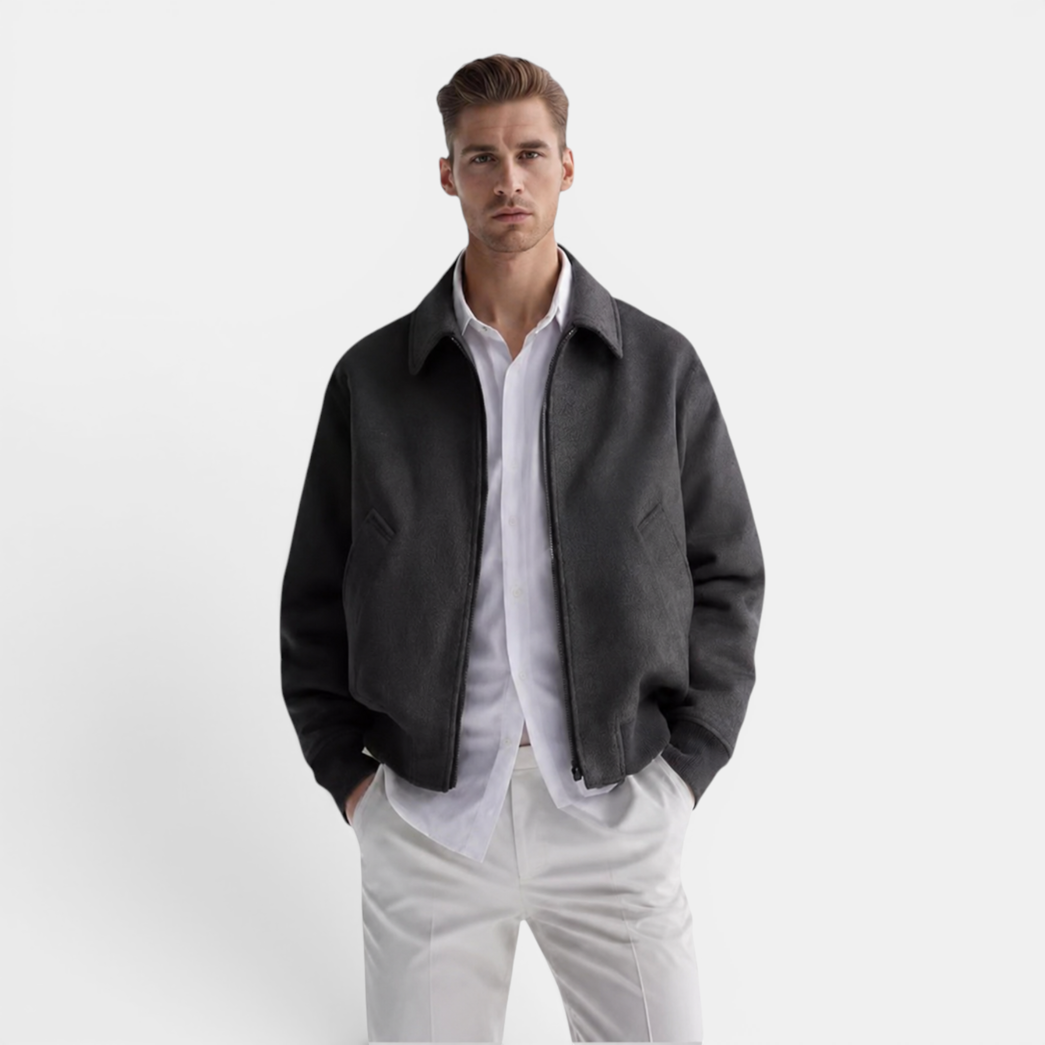 Valeniri | Men's Wool Blend Collar Jacket Classic British Style Outerwear