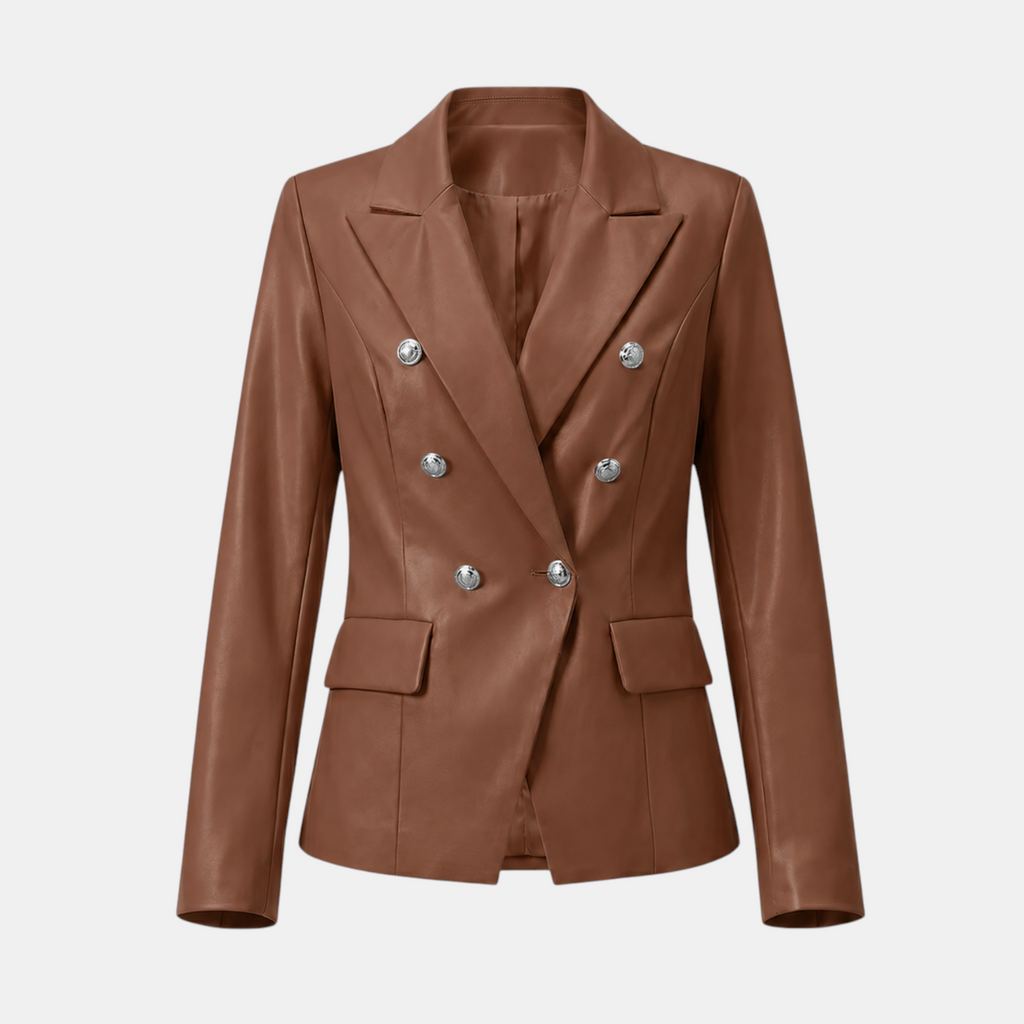 Valeniri | Women's Tailored Blazer Classic Fit Elegant Leather Jacket