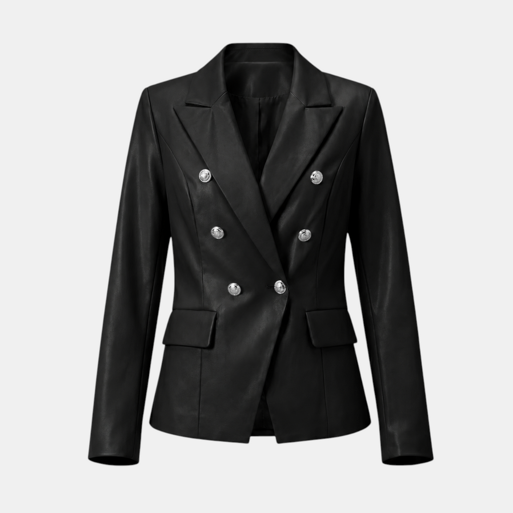 Valeniri | Women's Tailored Blazer Classic Fit Elegant Leather Jacket