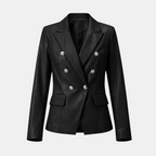 Valeniri | Women's Tailored Blazer Classic Fit Elegant Leather Jacket