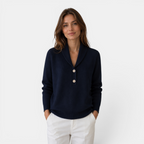 Valeniri | Women's Polo Collar Knit Pullover – Soft Comfort Classic Fit