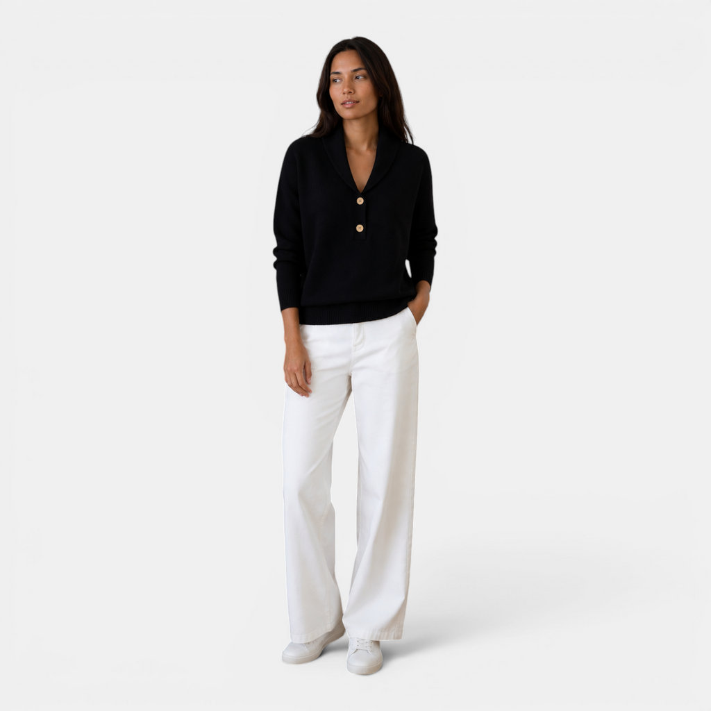 Valeniri | Women's Polo Collar Knit Pullover – Soft Comfort Classic Fit