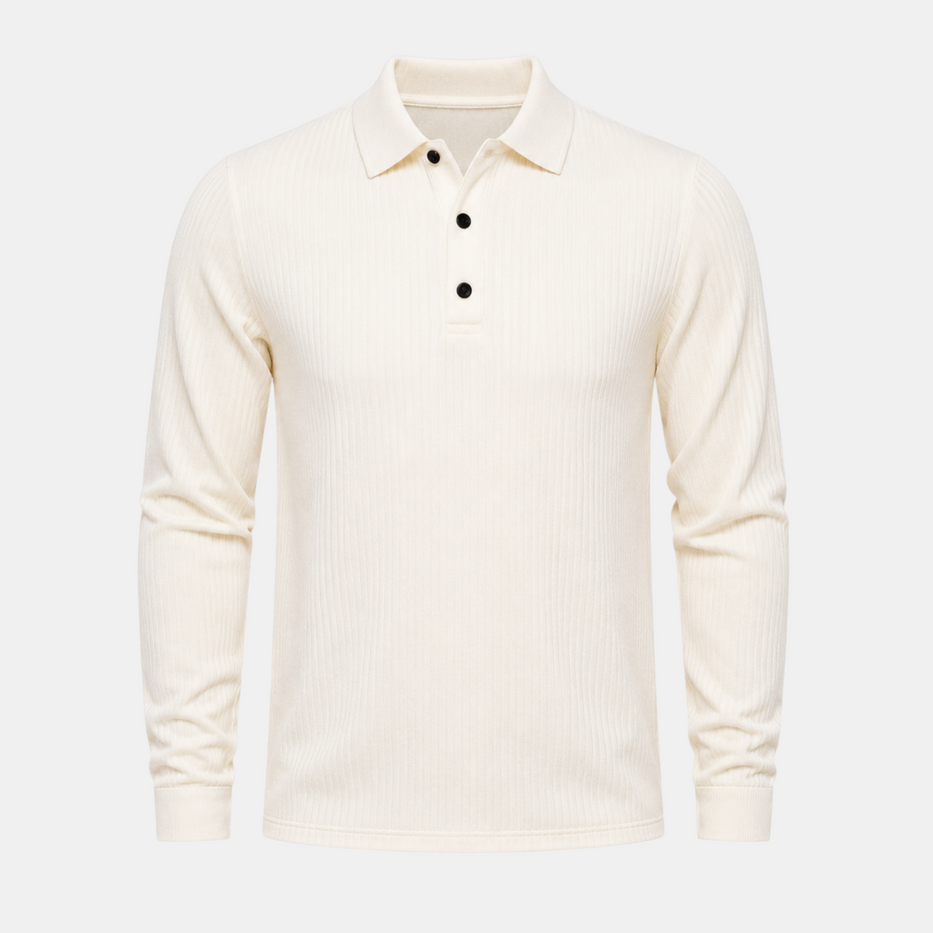 Valeniri | Men's Long Sleeve Polo Shirt – Stand Collar Casual Classic Fit