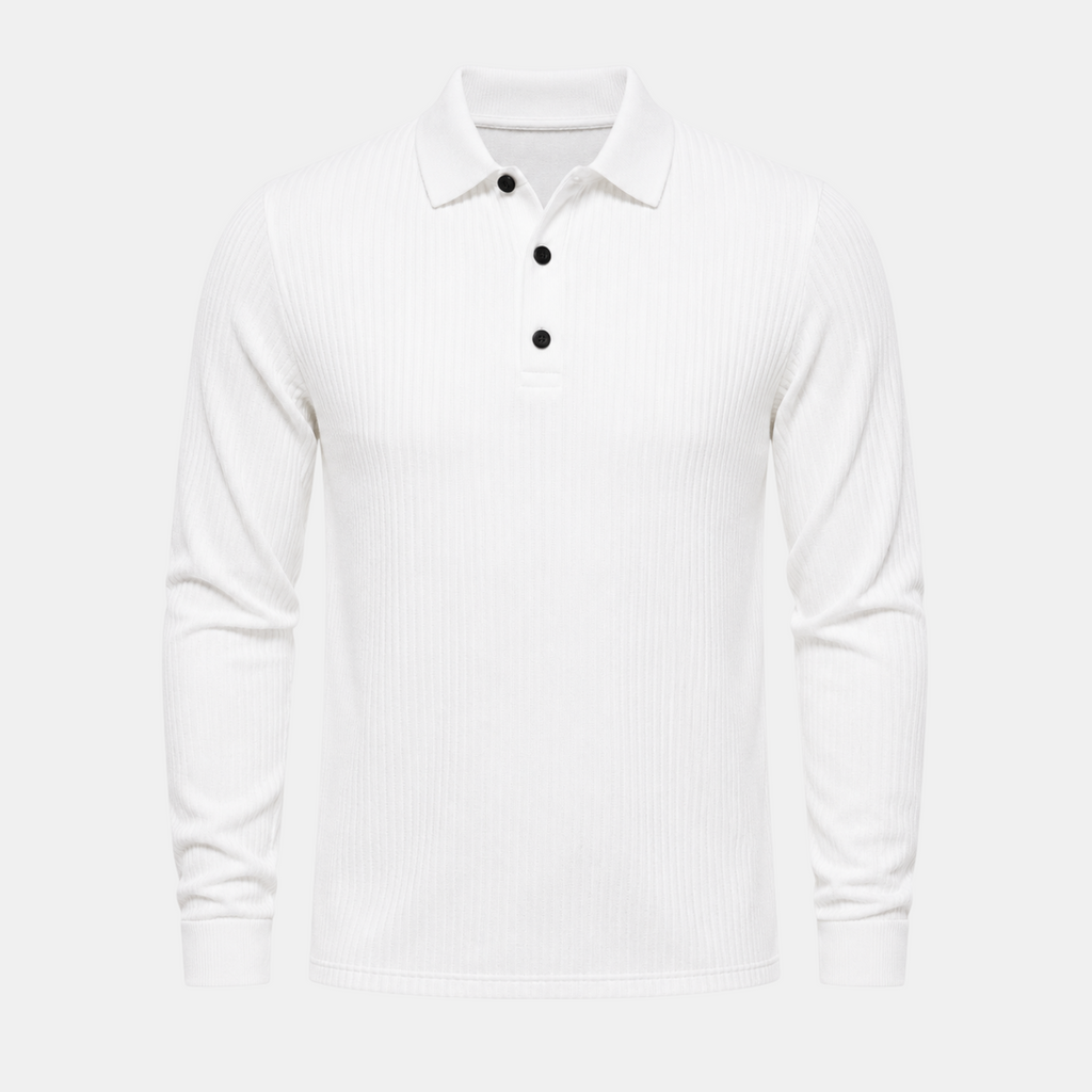 Valeniri | Men's Long Sleeve Polo Shirt – Stand Collar Casual Classic Fit