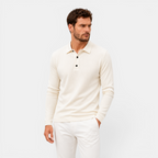 Valeniri | Men's Long Sleeve Polo Shirt – Stand Collar Casual Classic Fit