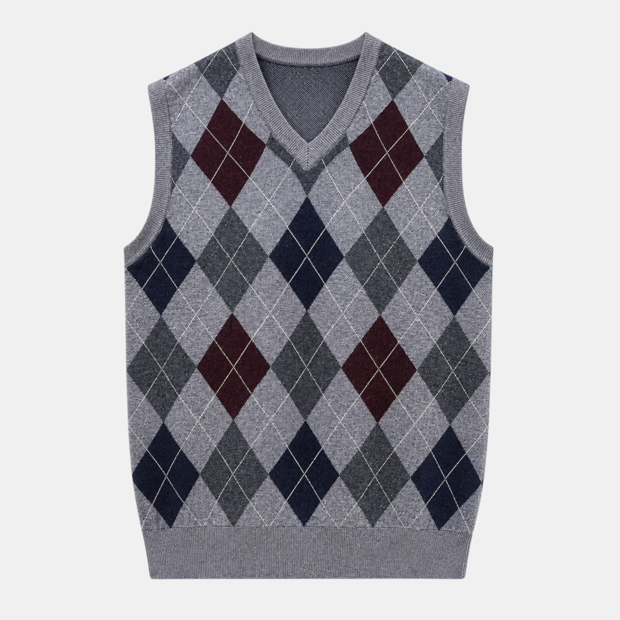 Valeniri | Men's Wool Sweater Vest V-Neck Knit Warm Classic Fit