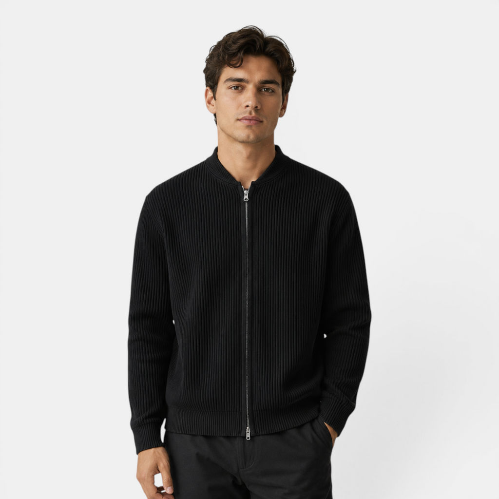 Valeniri | Men's Knit Cardigan Jacket Classic Slim Fit Long Sleeve Sweater