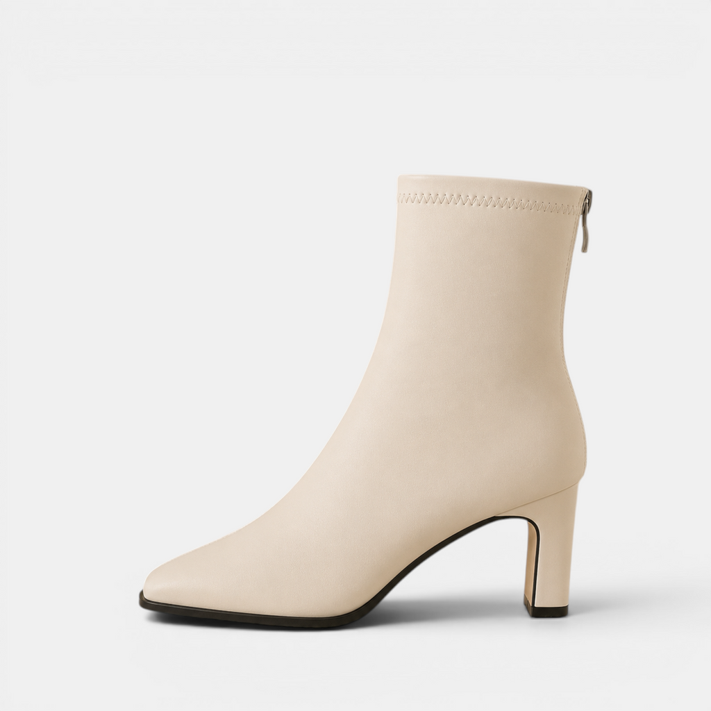 Valeniri | Women's Velvet Ankle Boots Block Thick Heel Classic Style