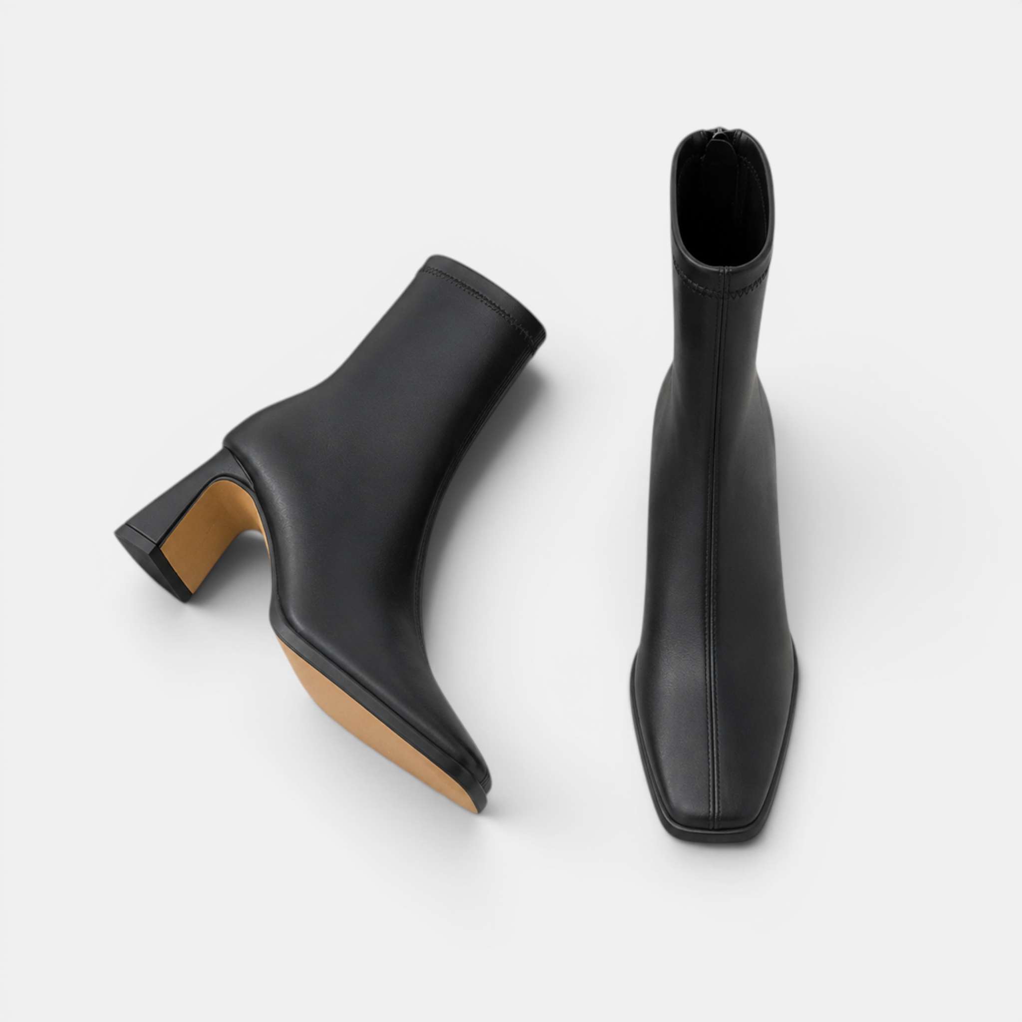 Valeniri | Women's Velvet Ankle Boots Block Thick Heel Classic Style