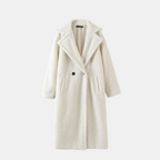 Valeniri | Women's Lamb Fur Trench Coat – Warm Mid-Length Winter Outerwear