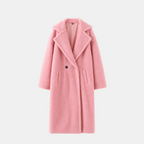 Valeniri | Women's Lamb Fur Trench Coat – Warm Mid-Length Winter Outerwear