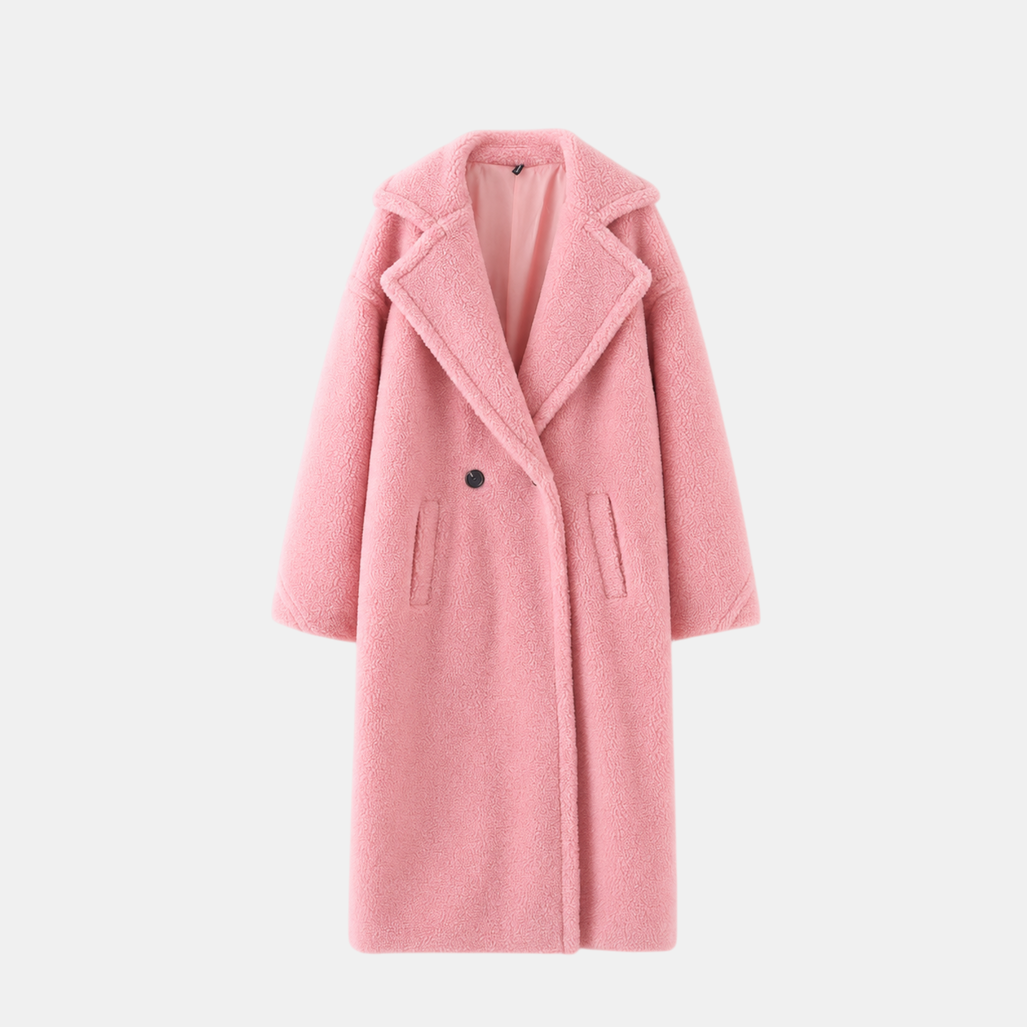 Valeniri | Women's Lamb Fur Trench Coat – Warm Mid-Length Winter Outerwear